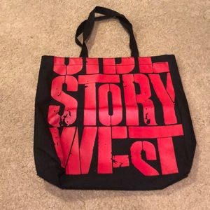 West Side Story on Broadway tote bag